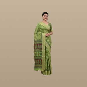 Dark Green Saree